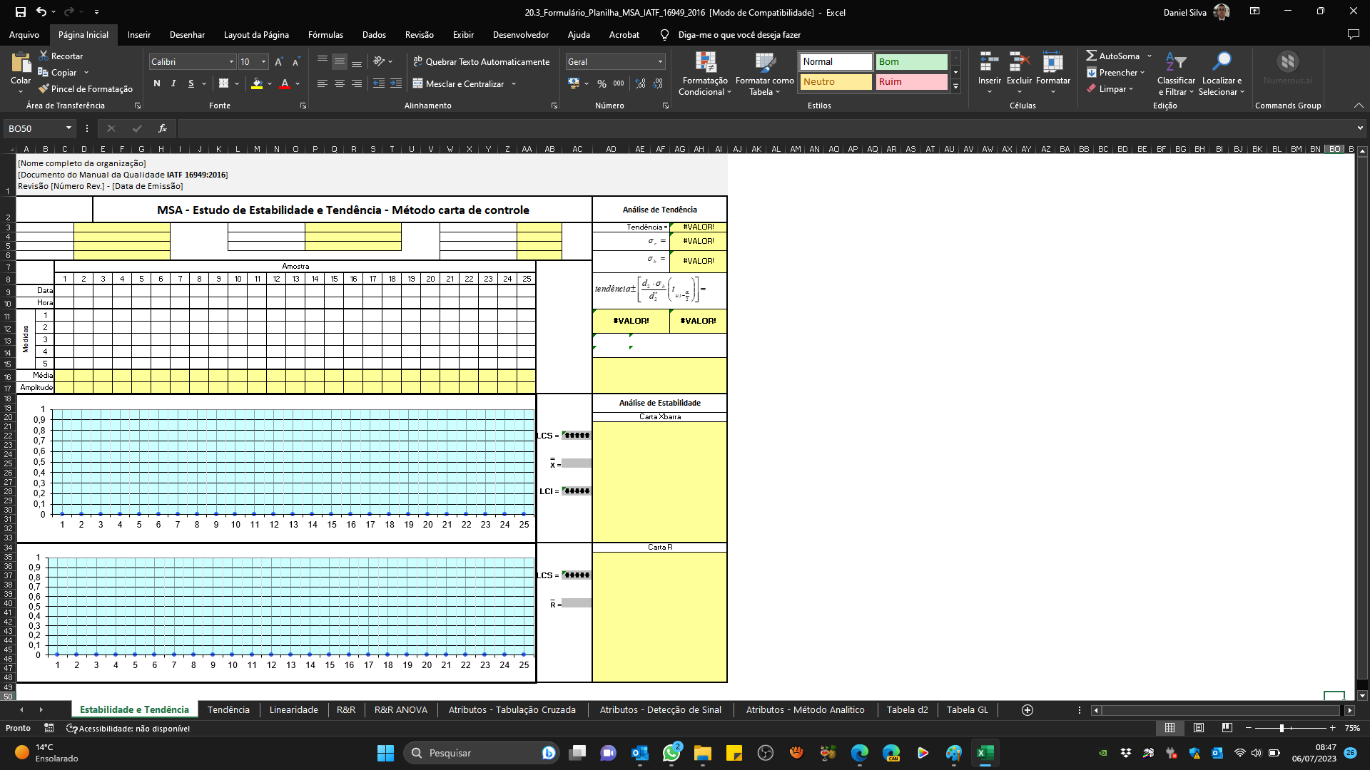 MSA - Estudo de Estabilidade e Tendência - Método carta de controle.png