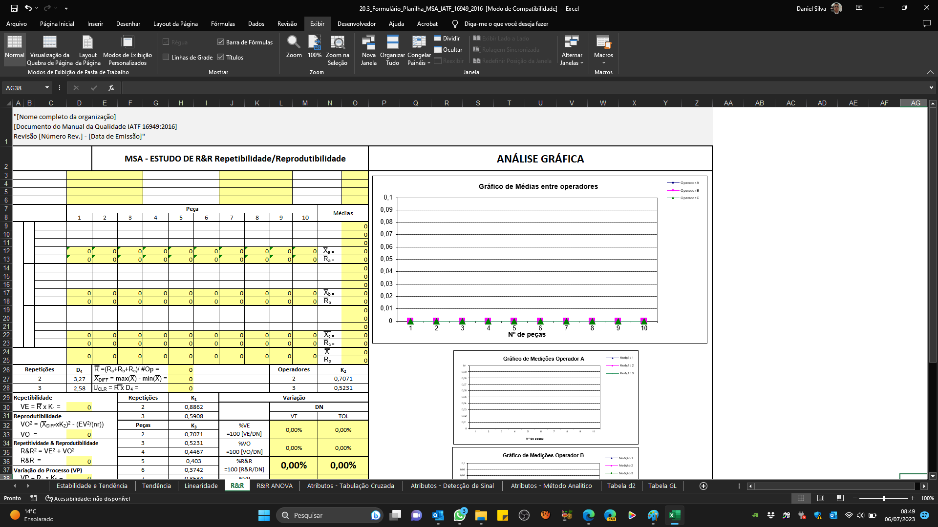 MSA - Estudo de Estabilidade e Tendência - Método carta de controle 2.png